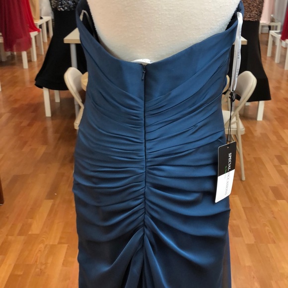 Blue-green bridesmaid dress - Picture 5 of 8